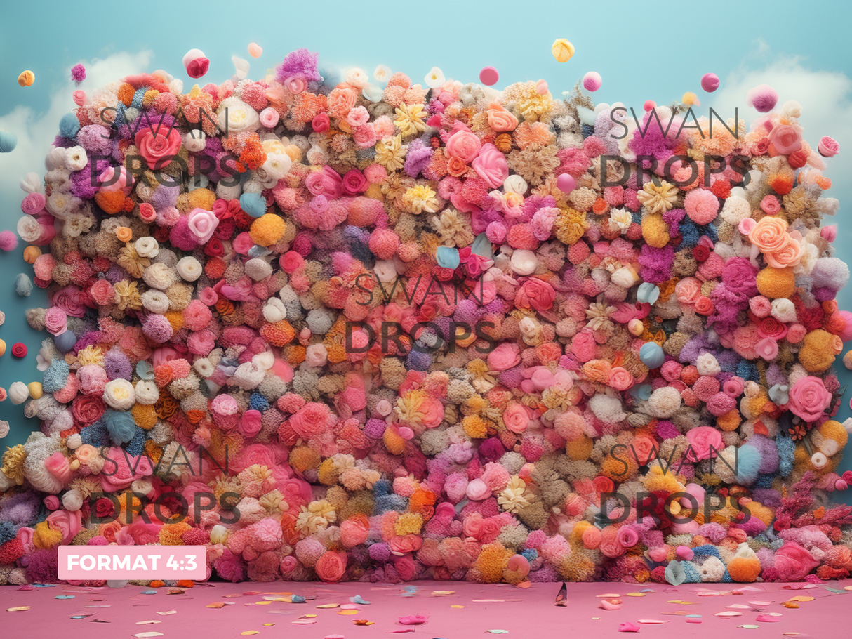 Fond photo Mur floral Swan Drops