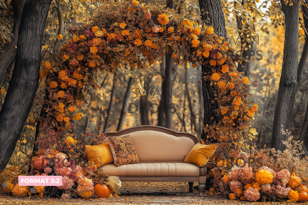 Fond photo Sous les Feuilles Swan Drops
