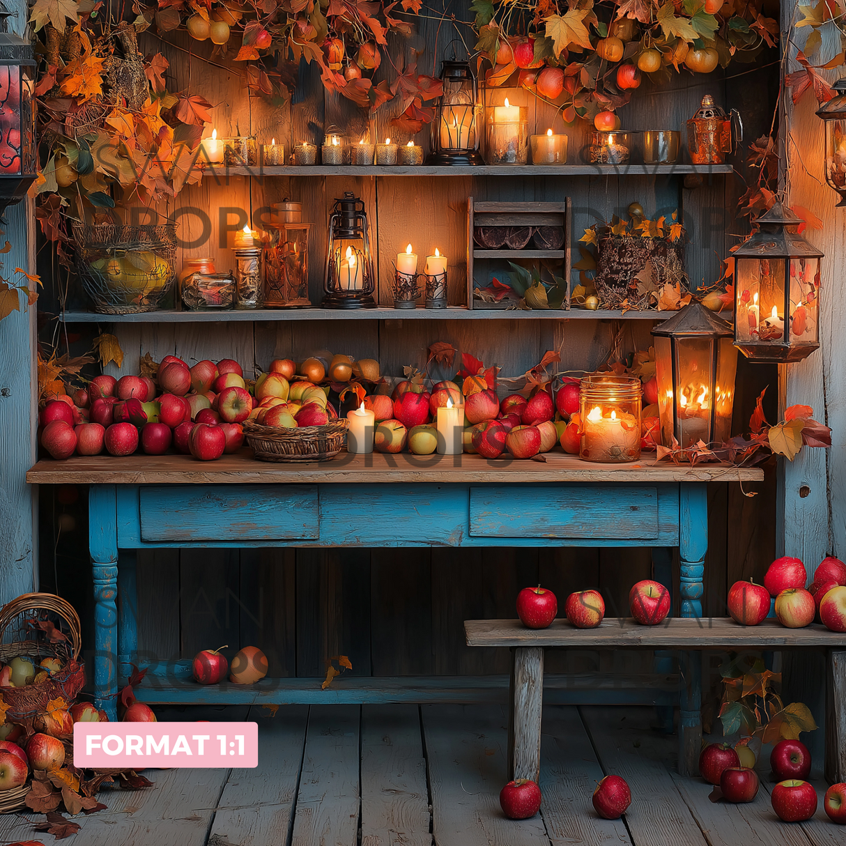 Fond photo Marché des Pommes Swan Drops