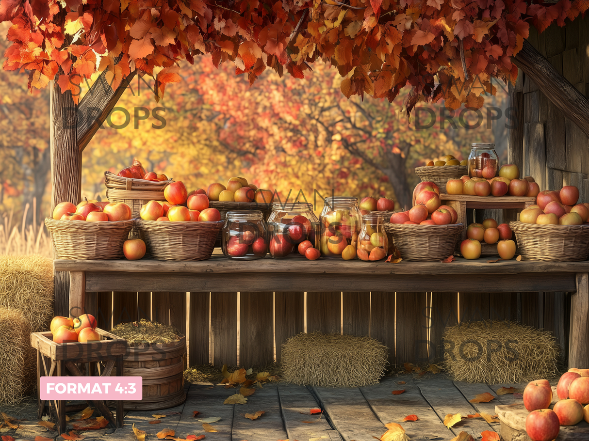 Fond photo Cabane aux Pommes Swan Drops