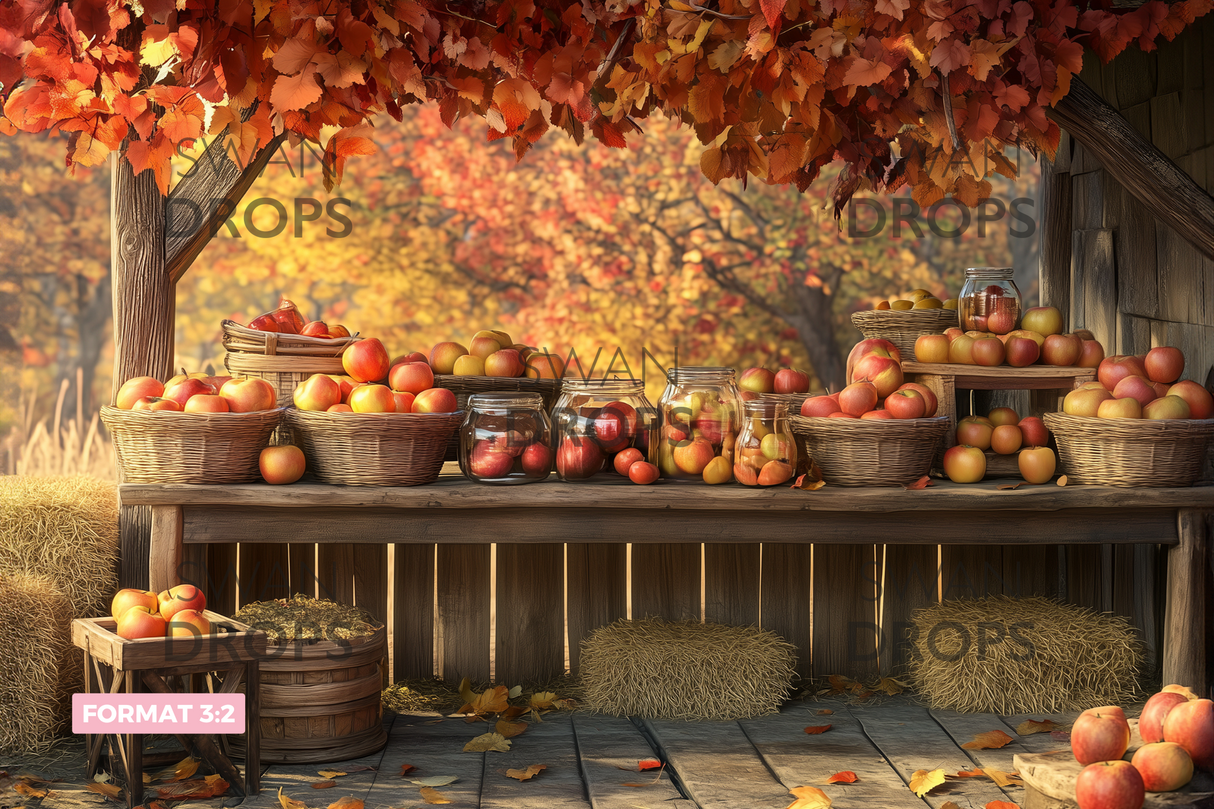 Fond photo Cabane aux Pommes Swan Drops