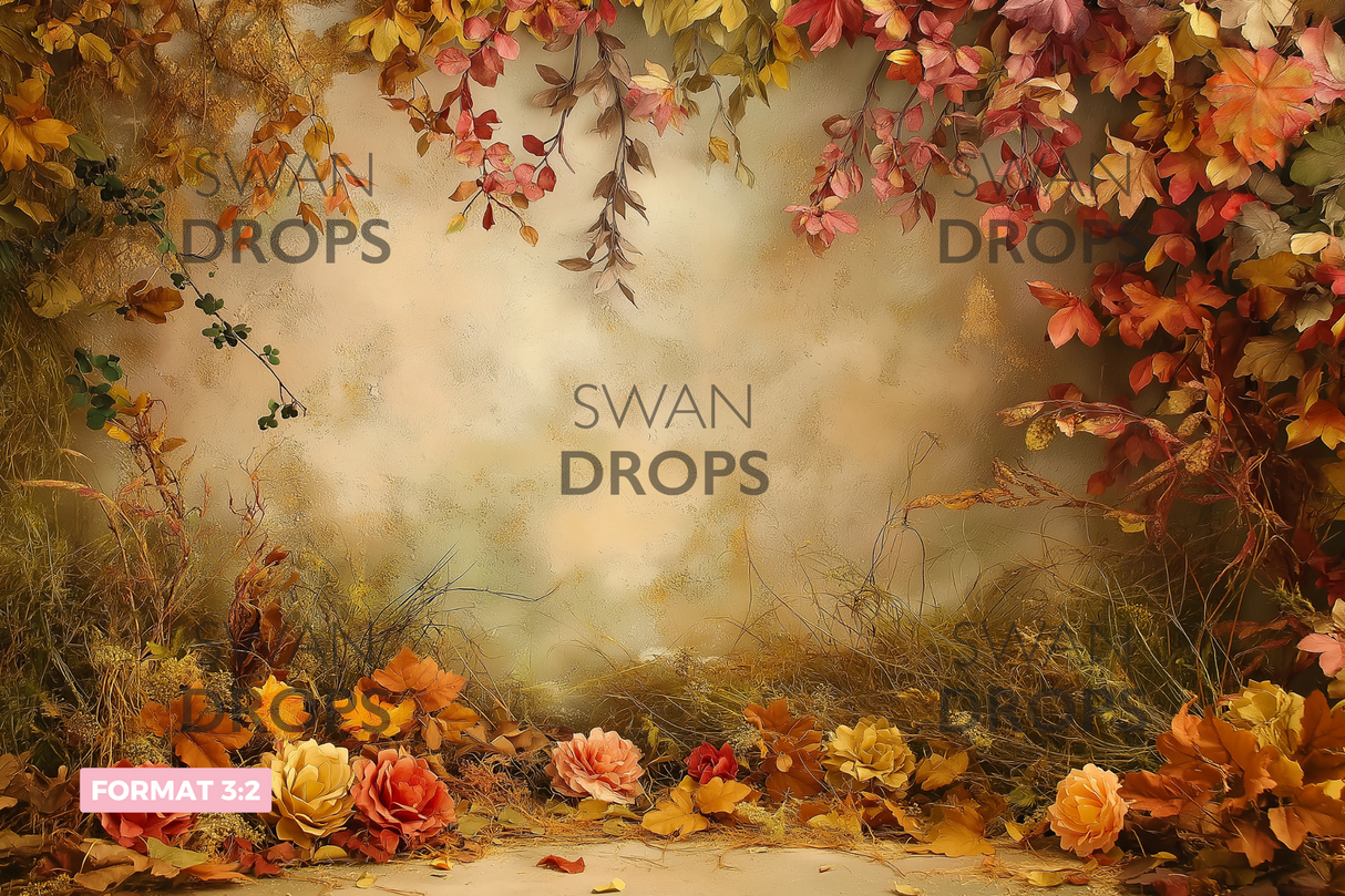 Fond photo Mur d'automne Swan Drops