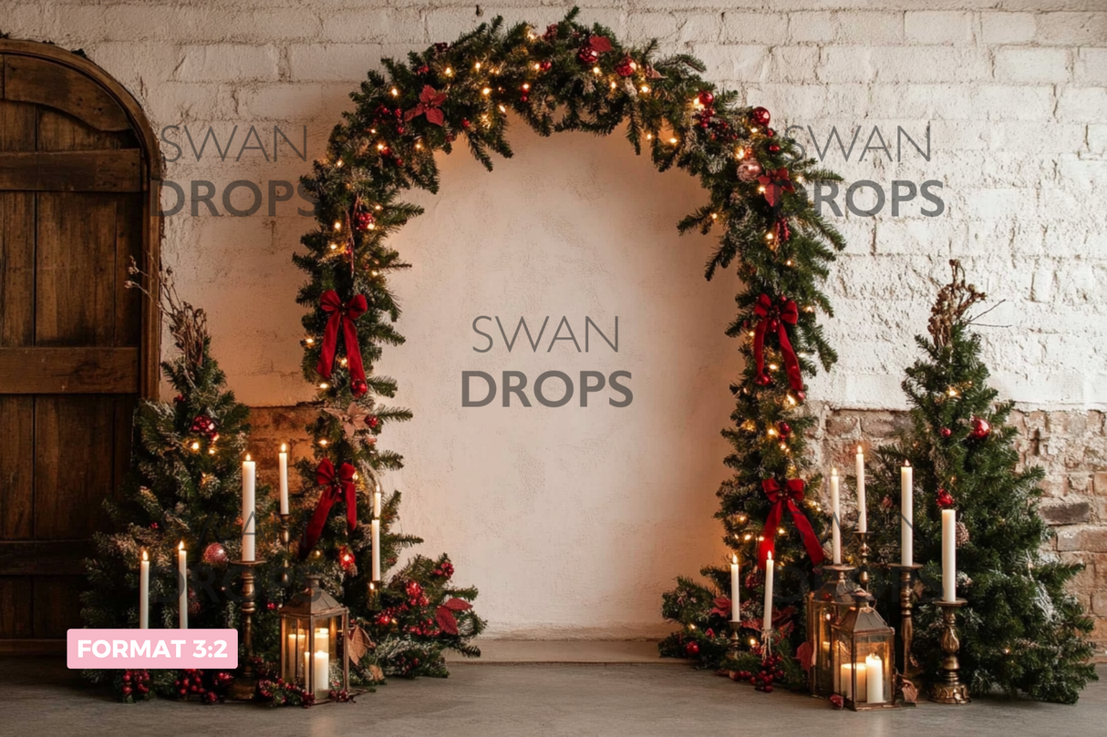 Fond photo Cabane Festive Swan Drops