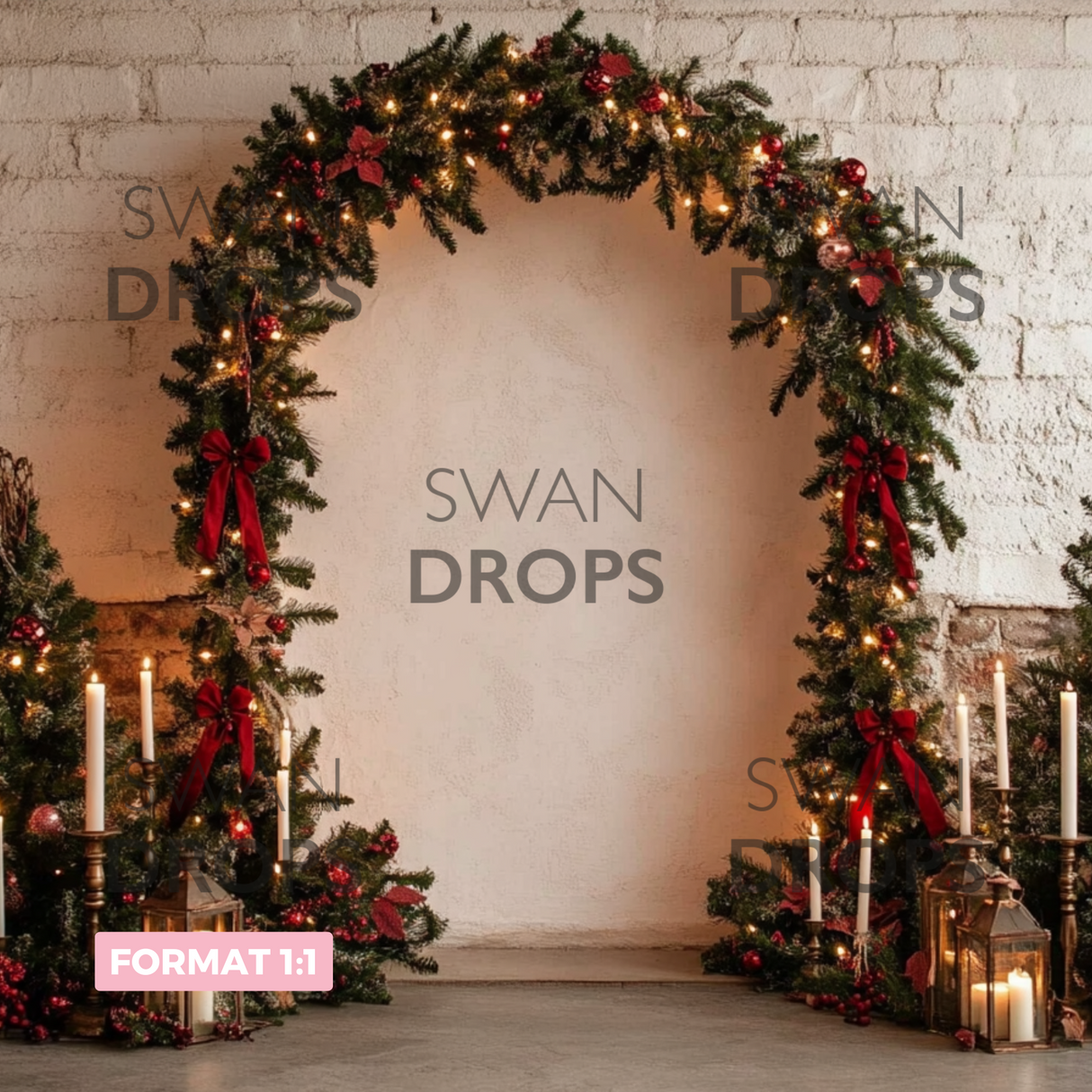 Fond photo Cabane Festive Swan Drops