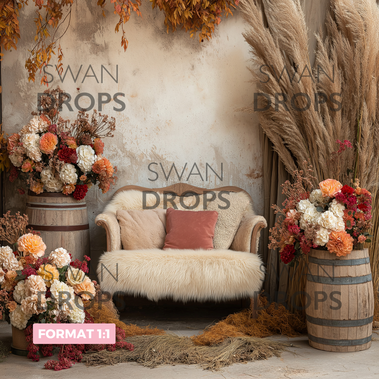 Fond photo L’Atelier Bohème Swan Drops