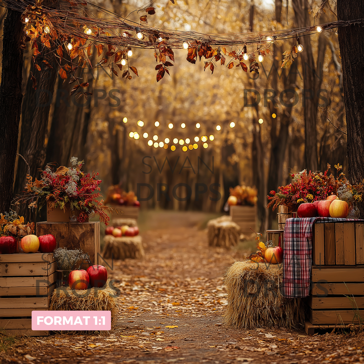 Fond photo Chemin d’Érables Swan Drops