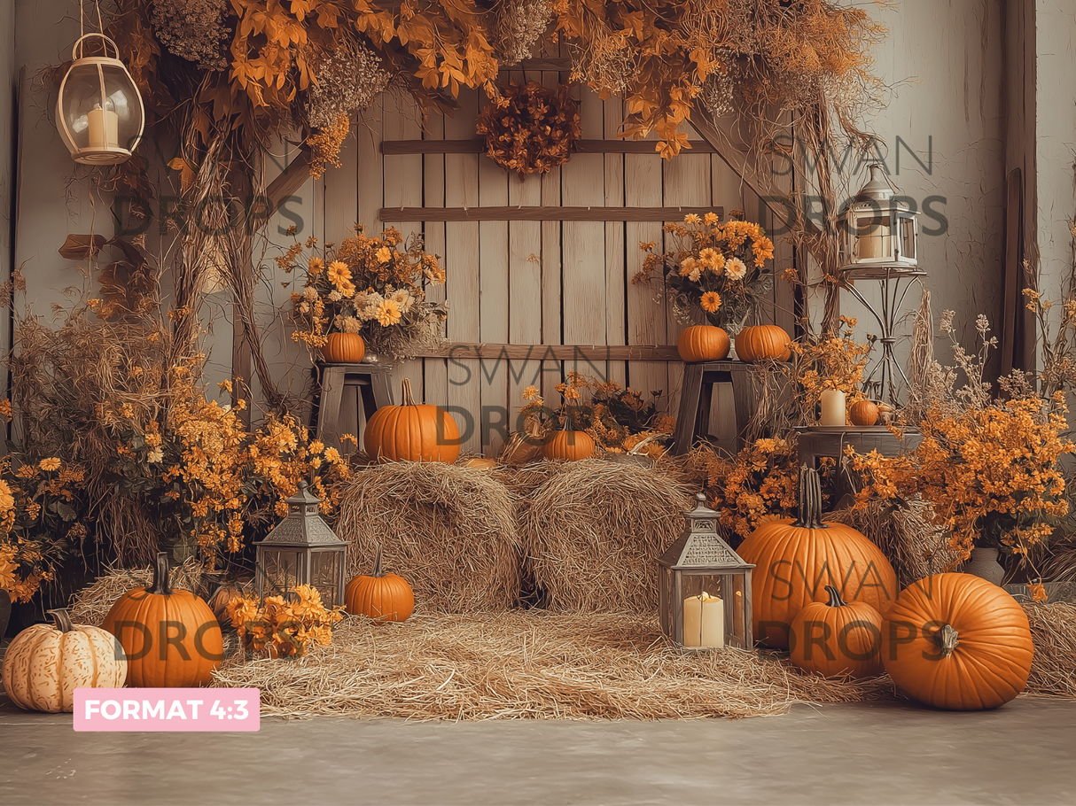 Fond photo Coin Citrouille Swan Drops