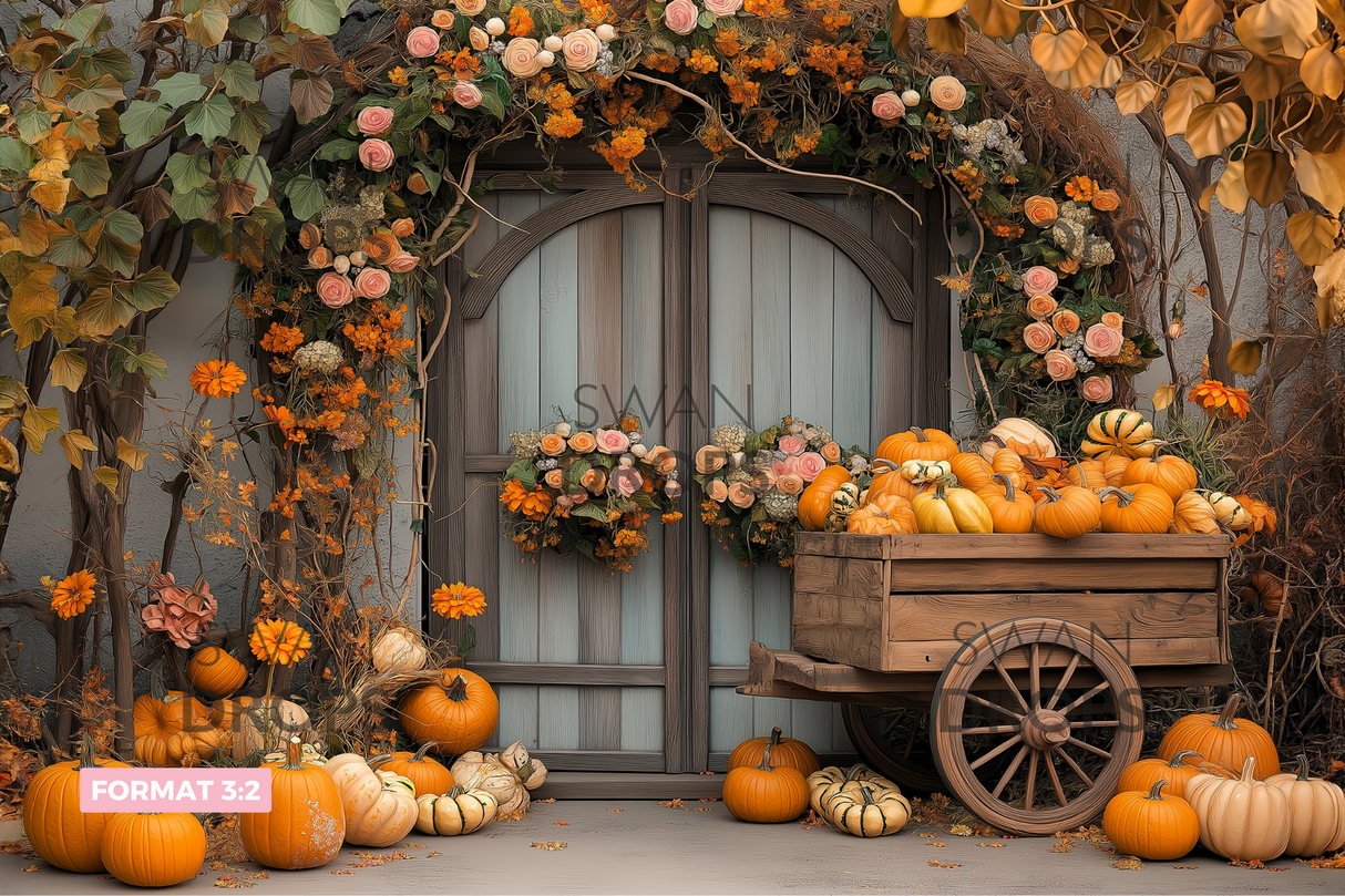 Fond photo Chariot Fleuri Swan Drops