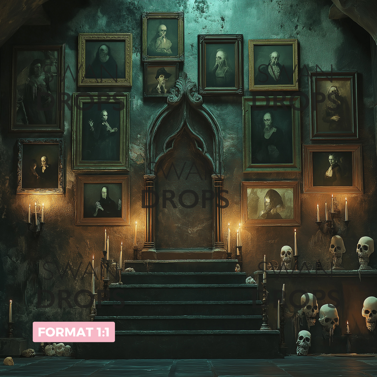 Fond photo La Salle des AncĂȘtres Swan Drops