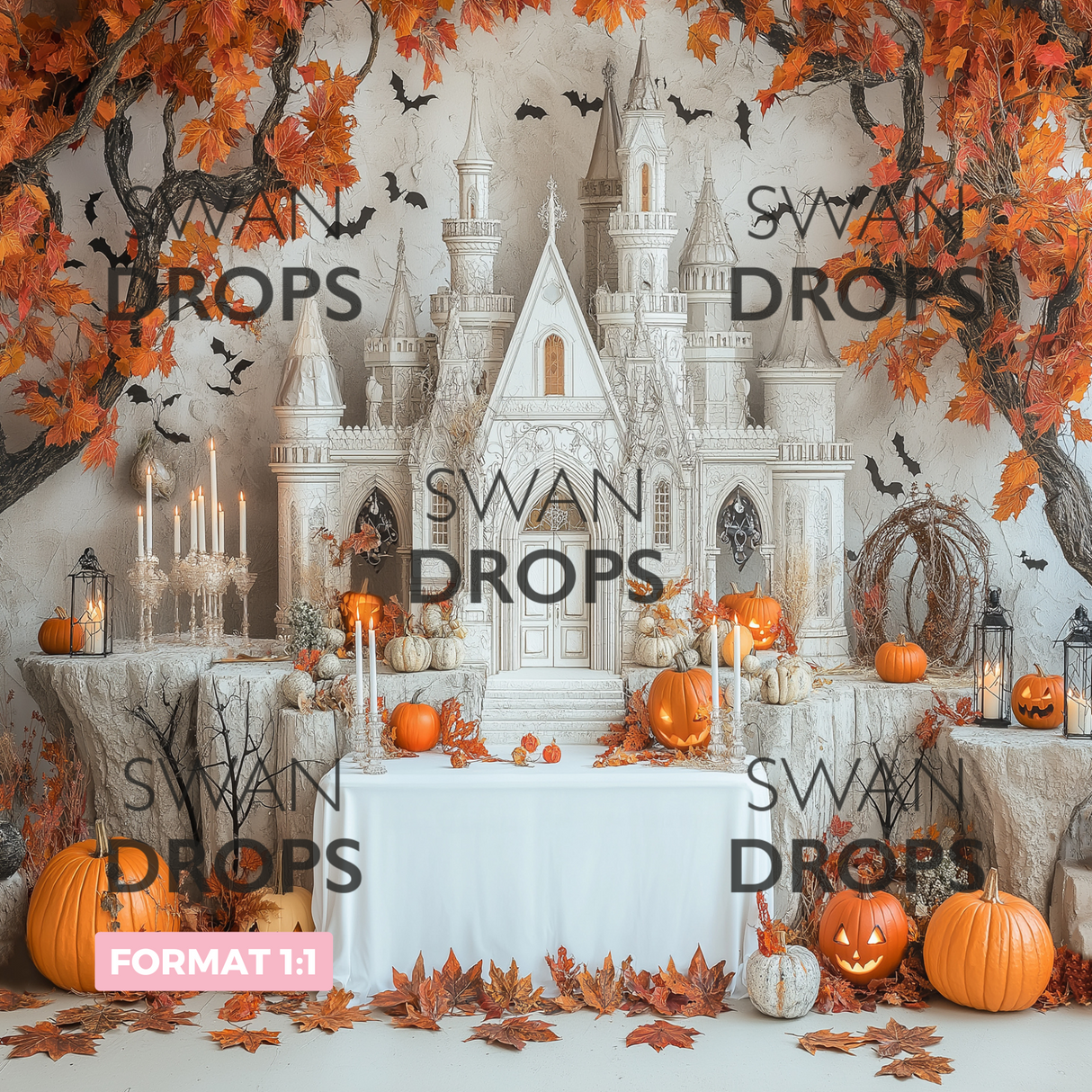 Fond photo Château Ensorcelé Swan Drops