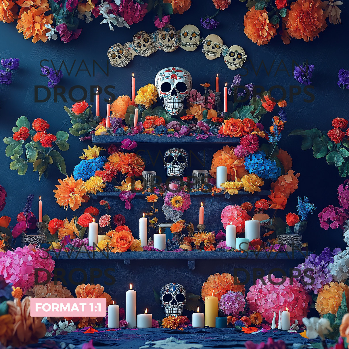 Fond photo Autel de Fleurs Sacrées Swan Drops