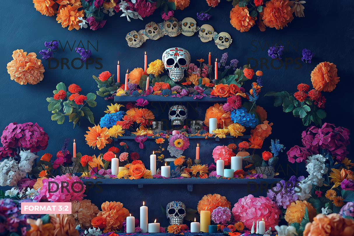 Fond photo Autel de Fleurs Sacrées Swan Drops