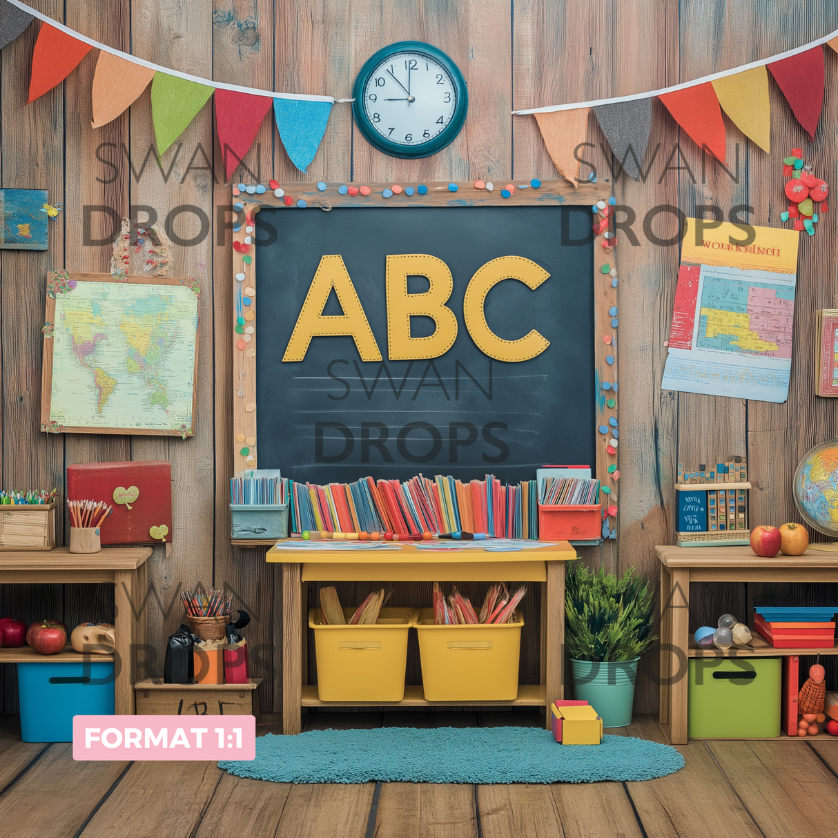 Fond photo ABC Festif Swan Drops