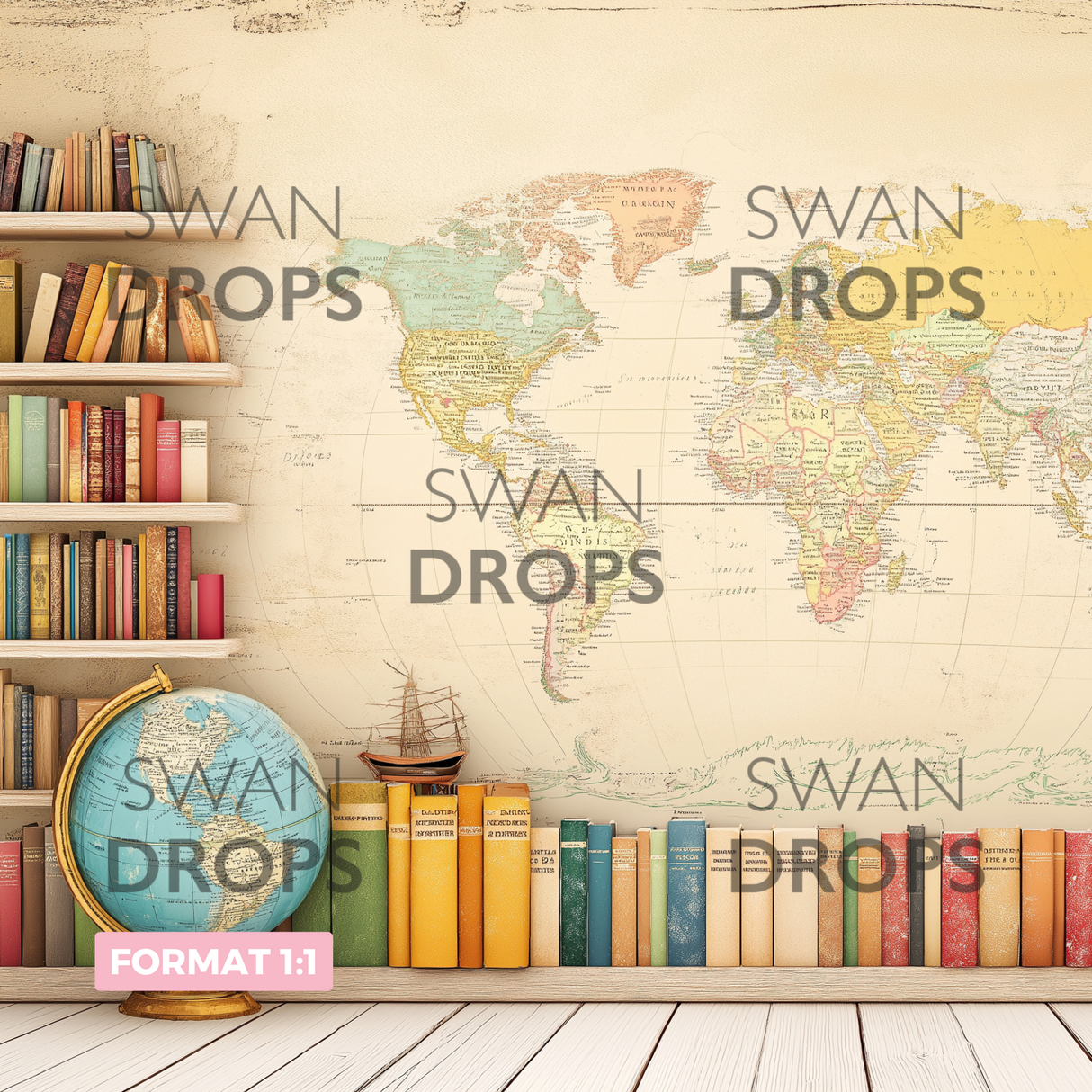 Fond photo Pastel Study Swan Drops