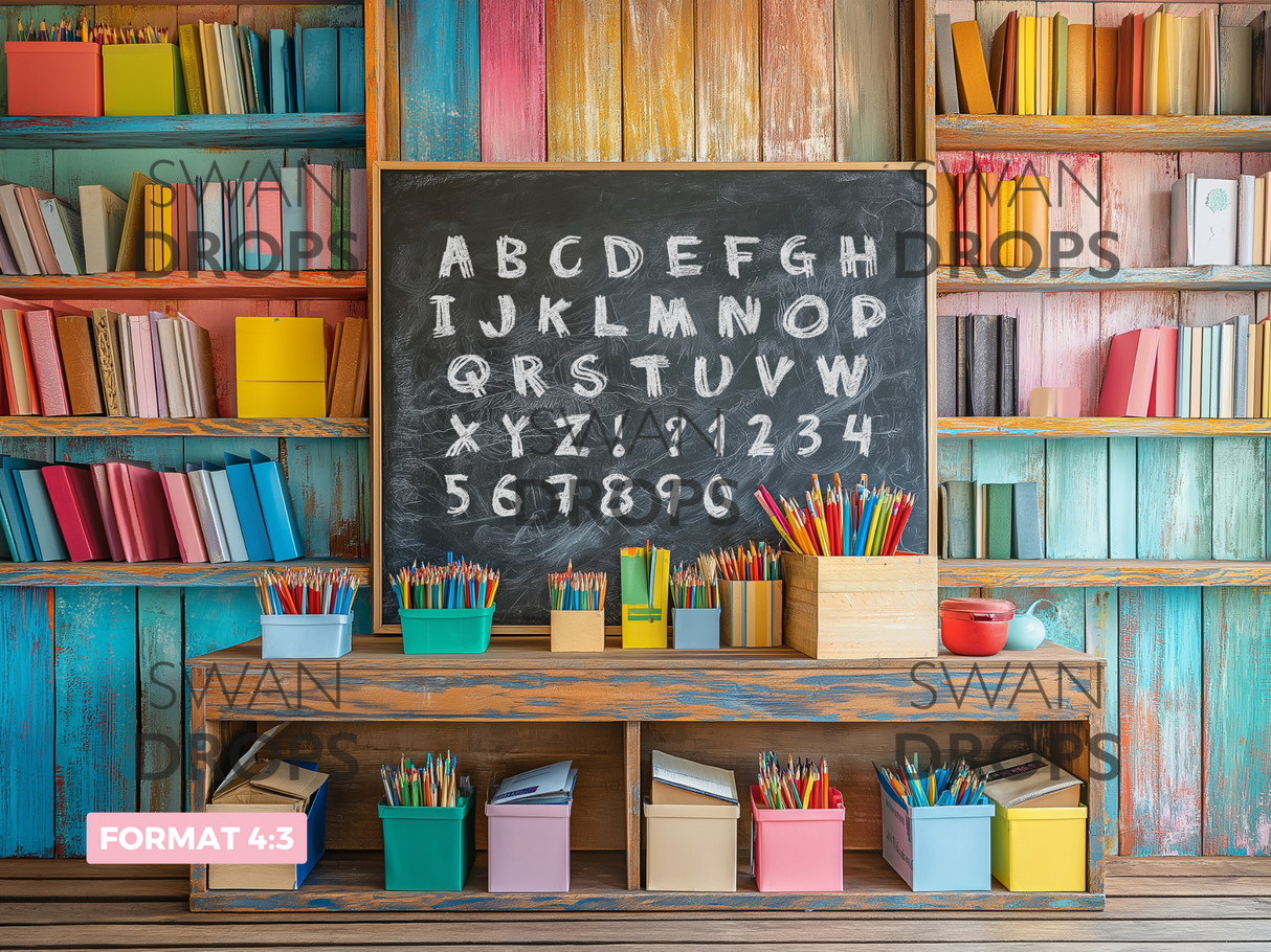 Fond photo Abécédaire Coloré Swan Drops