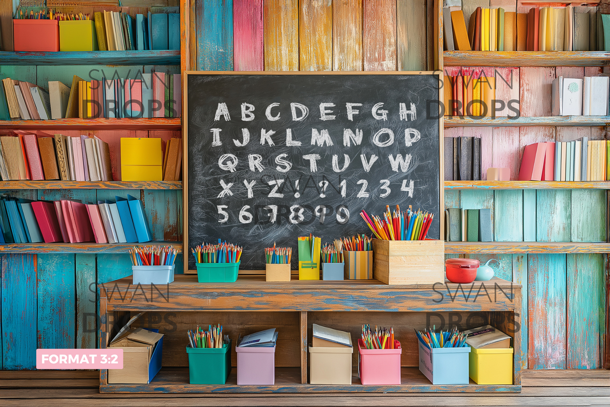 Fond photo Abécédaire Coloré Swan Drops