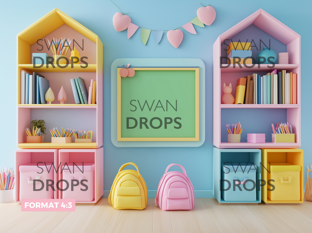 Fond photo Cabinet de Curiosités Scolaire Swan Drops
