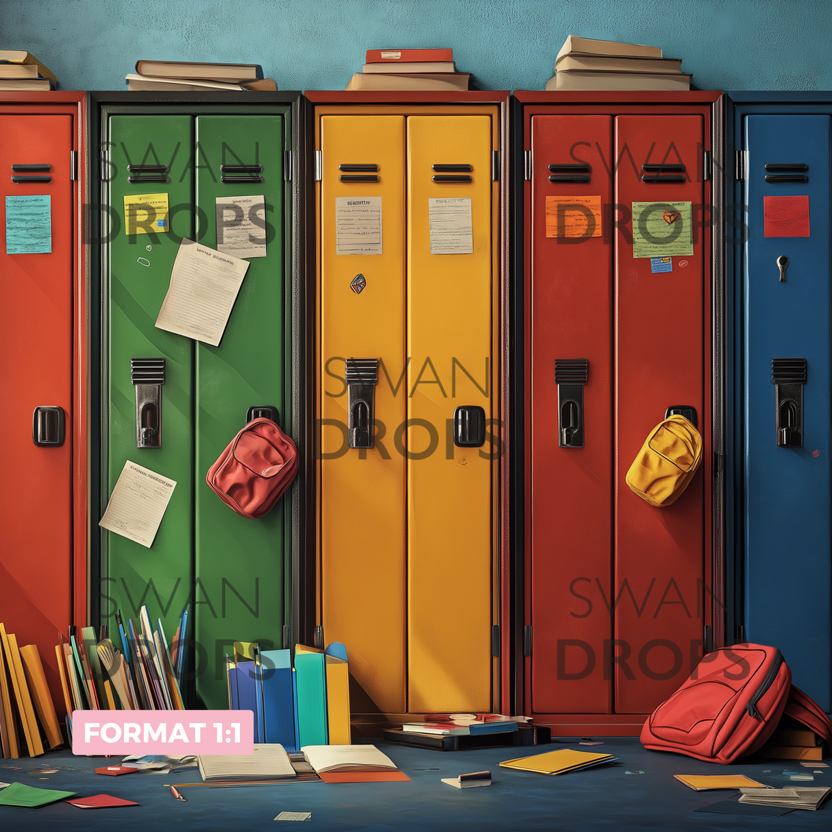 Fond photo Vestiaires en pagaille Swan Drops