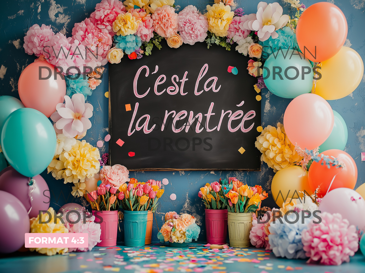 Fond photo Fleurs de rentrée Swan Drops