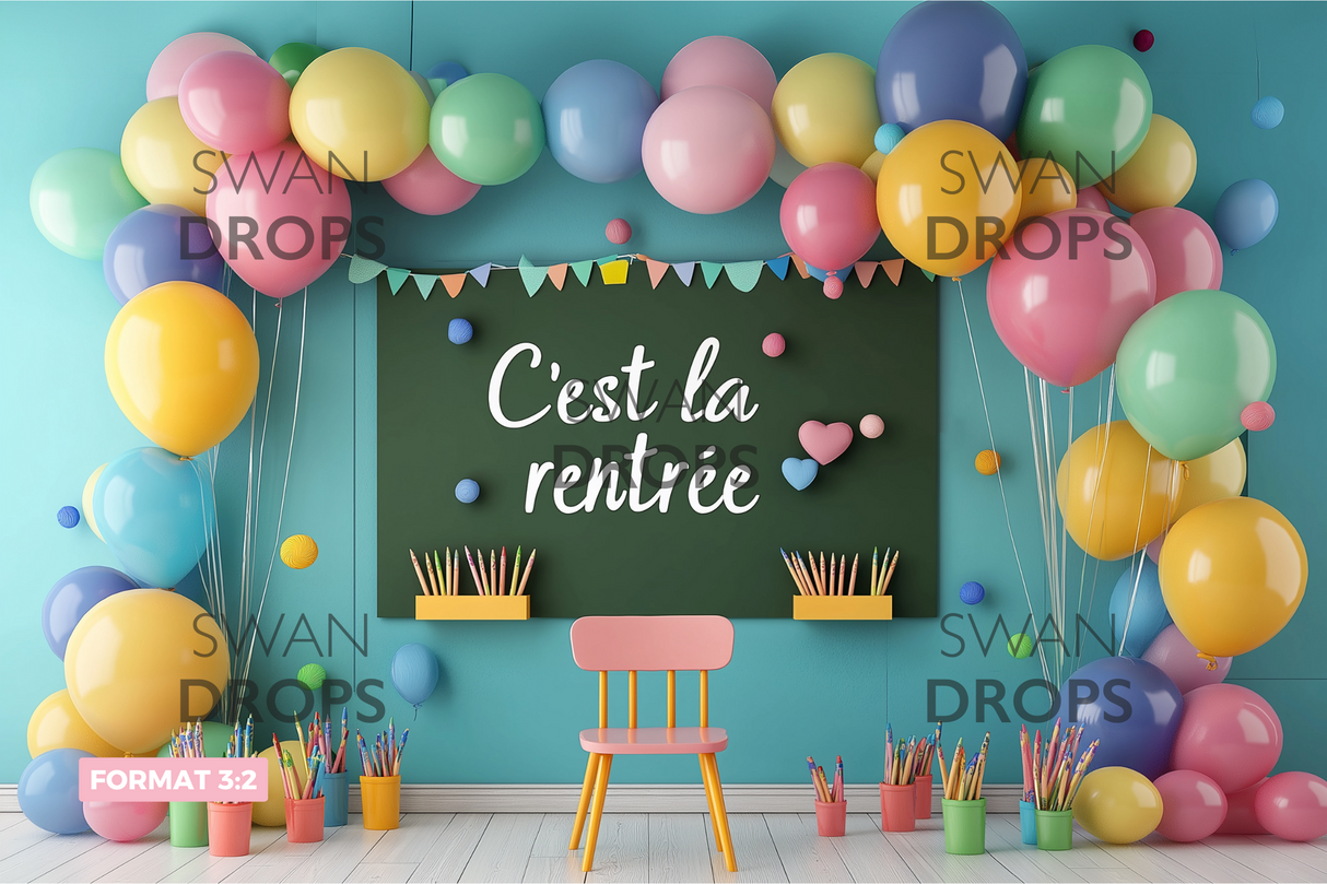 Fond photo Ballons d’école Swan Drops