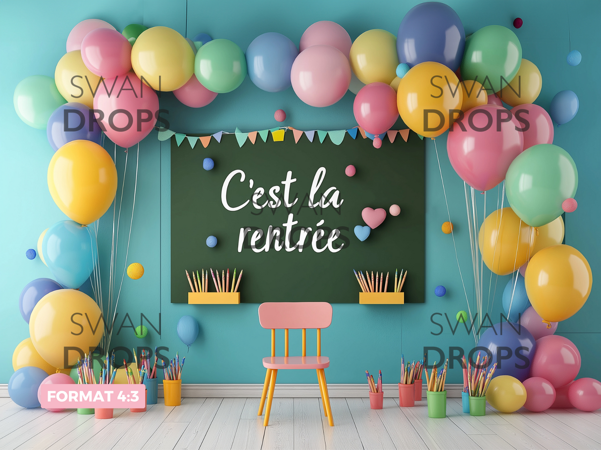 Fond photo Ballons d’école Swan Drops