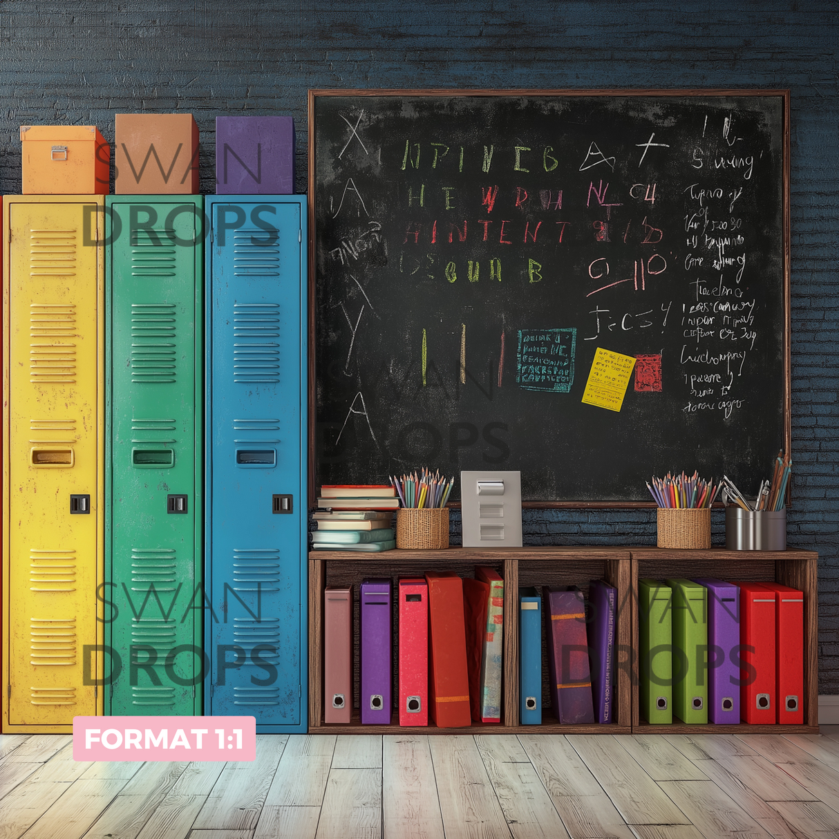 Fond photo Organisation colorée Swan Drops