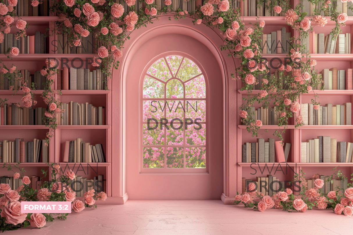 Fond photo Rose Library Swan Drops