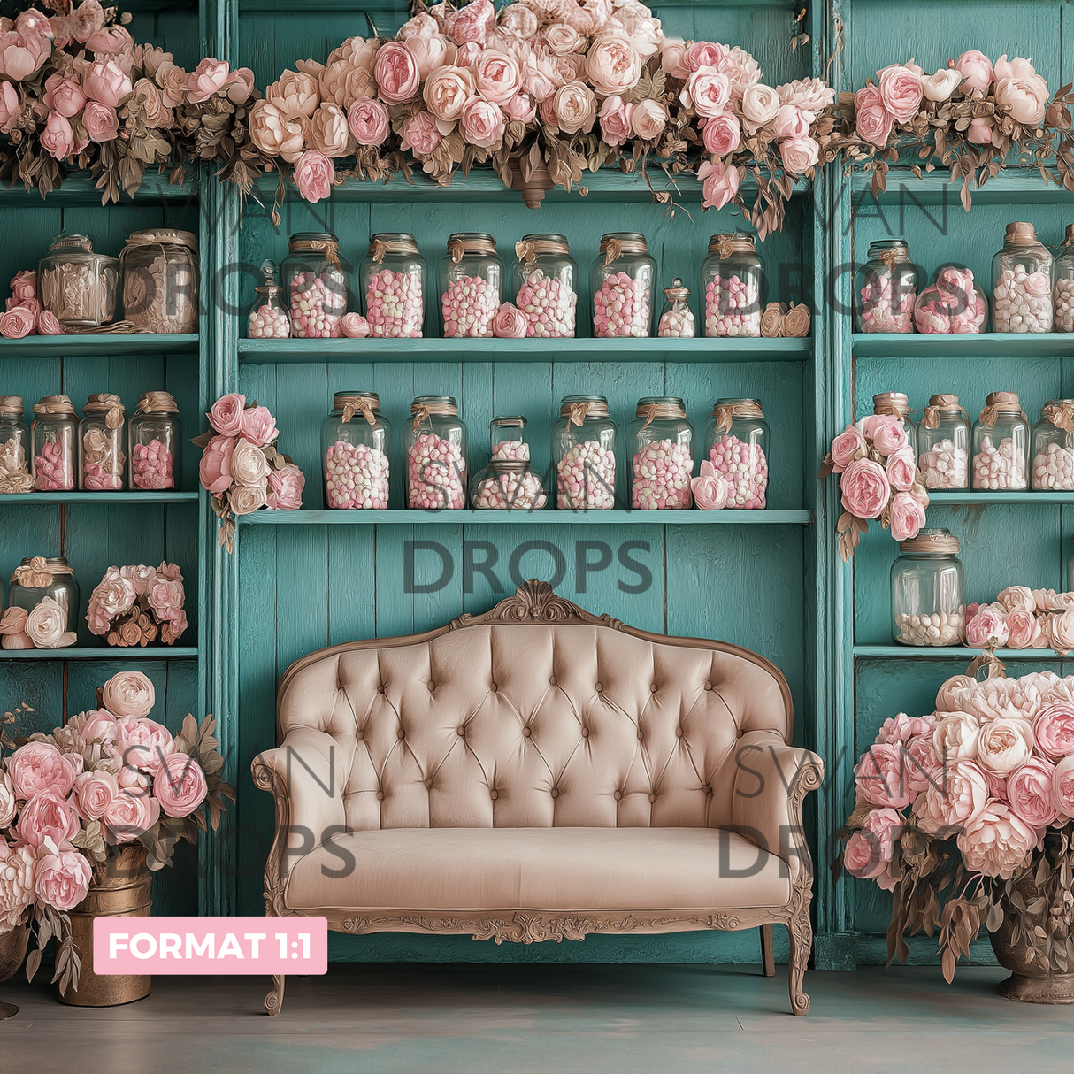 Fond photo Candy Lounge Swan Drops