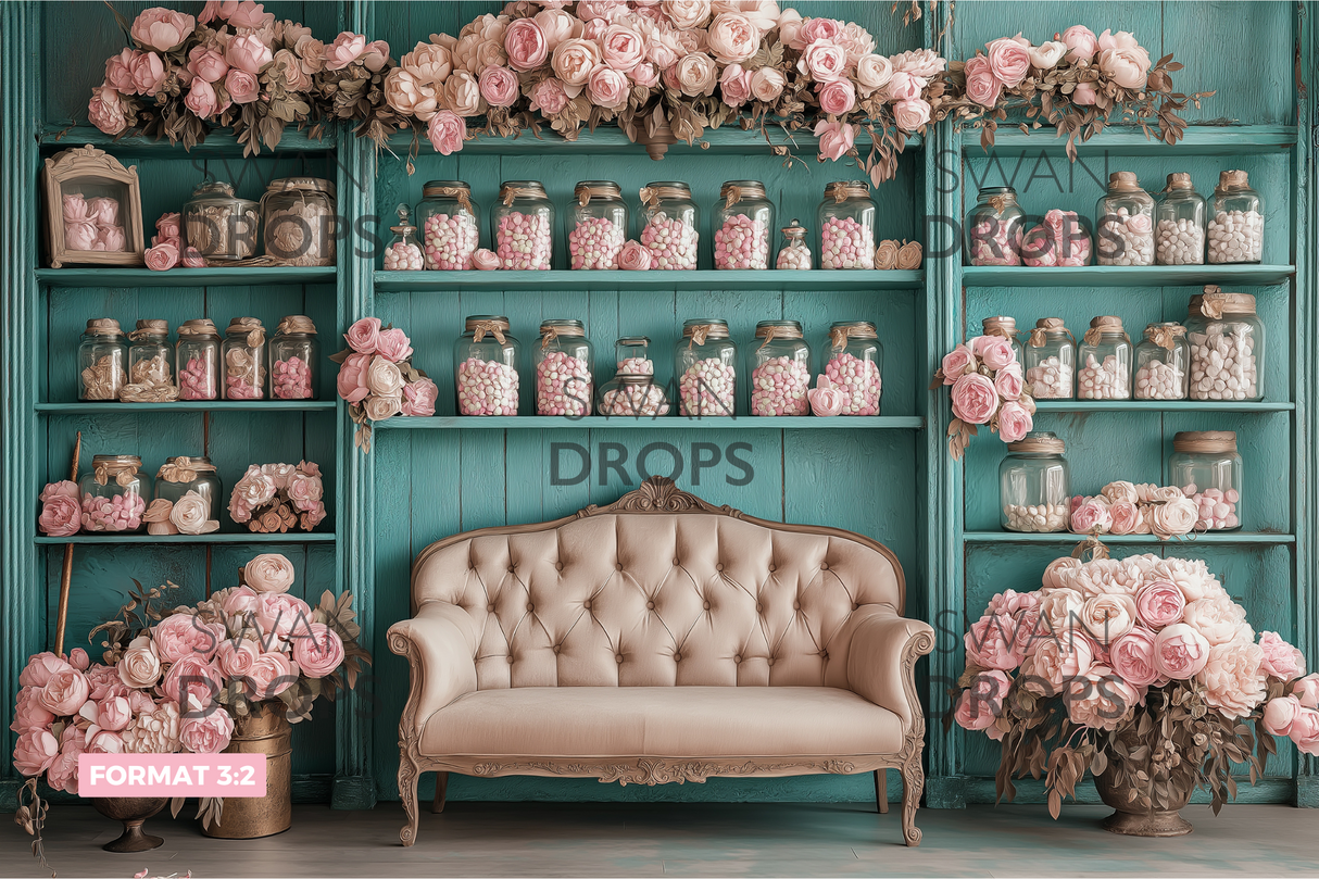 Fond photo Candy Lounge Swan Drops