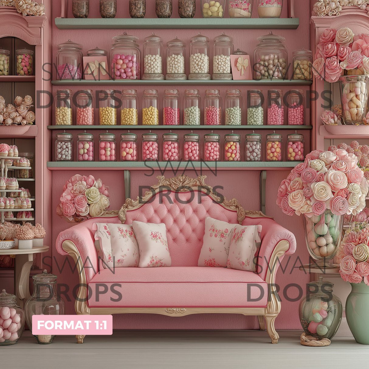 Fond photo Rosa Douceur Swan Drops