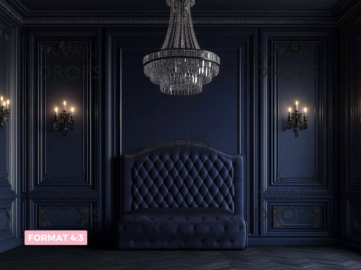 Fond photo Bleu Minuit Swan Drops