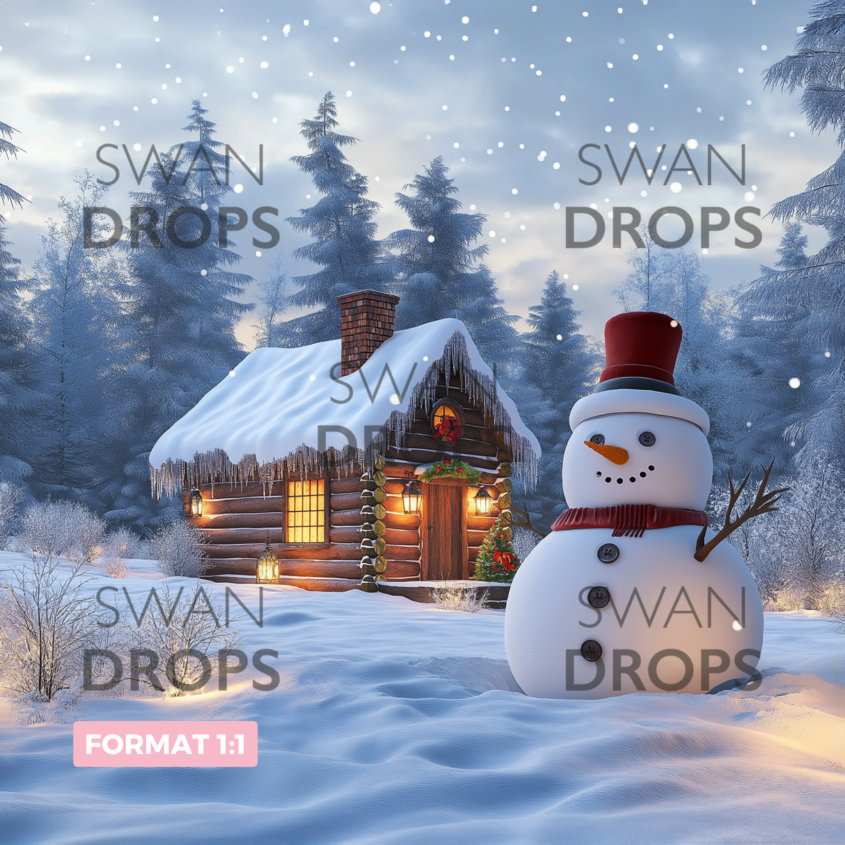 Fond photo Cabane en fĂȘte Swan Drops