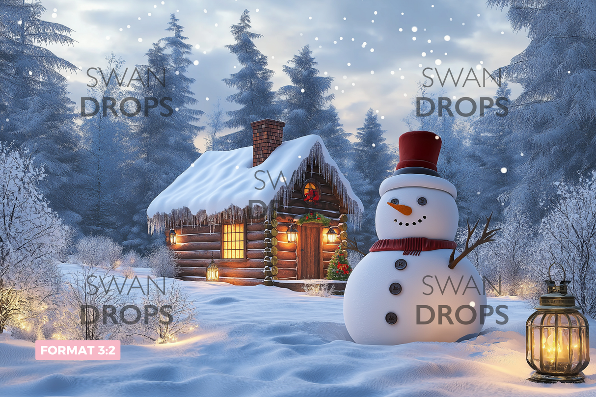 Fond photo Cabane en fĂȘte Swan Drops