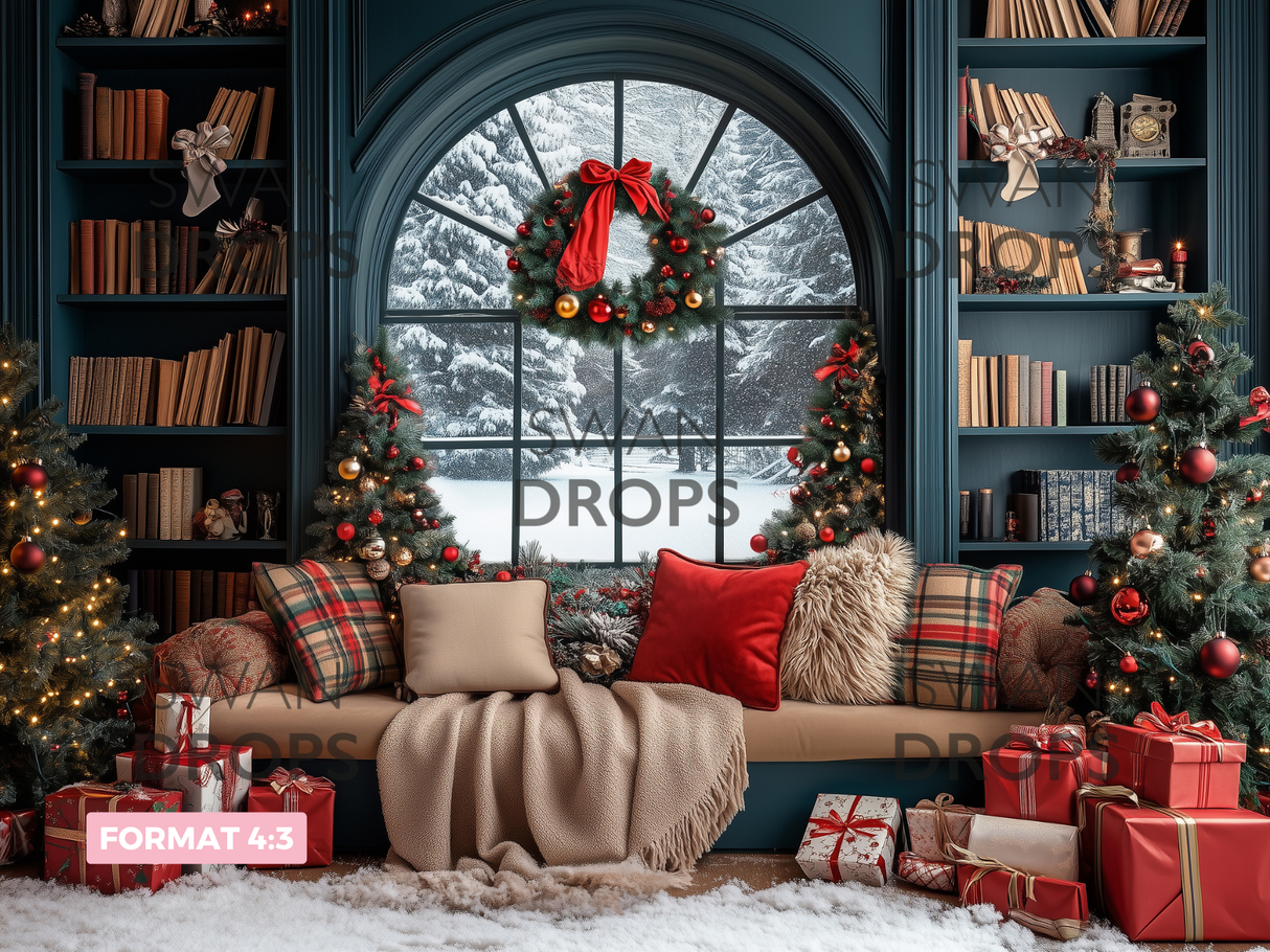 Fond photo Noël d’Antan Swan Drops