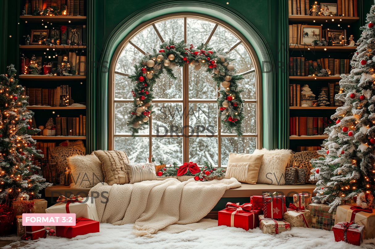 Fond photo Noël au Manoir Swan Drops