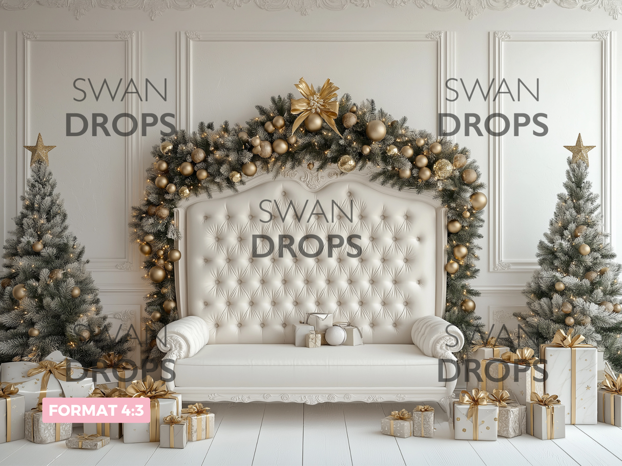 Fond photo Trône de Noël Swan Drops