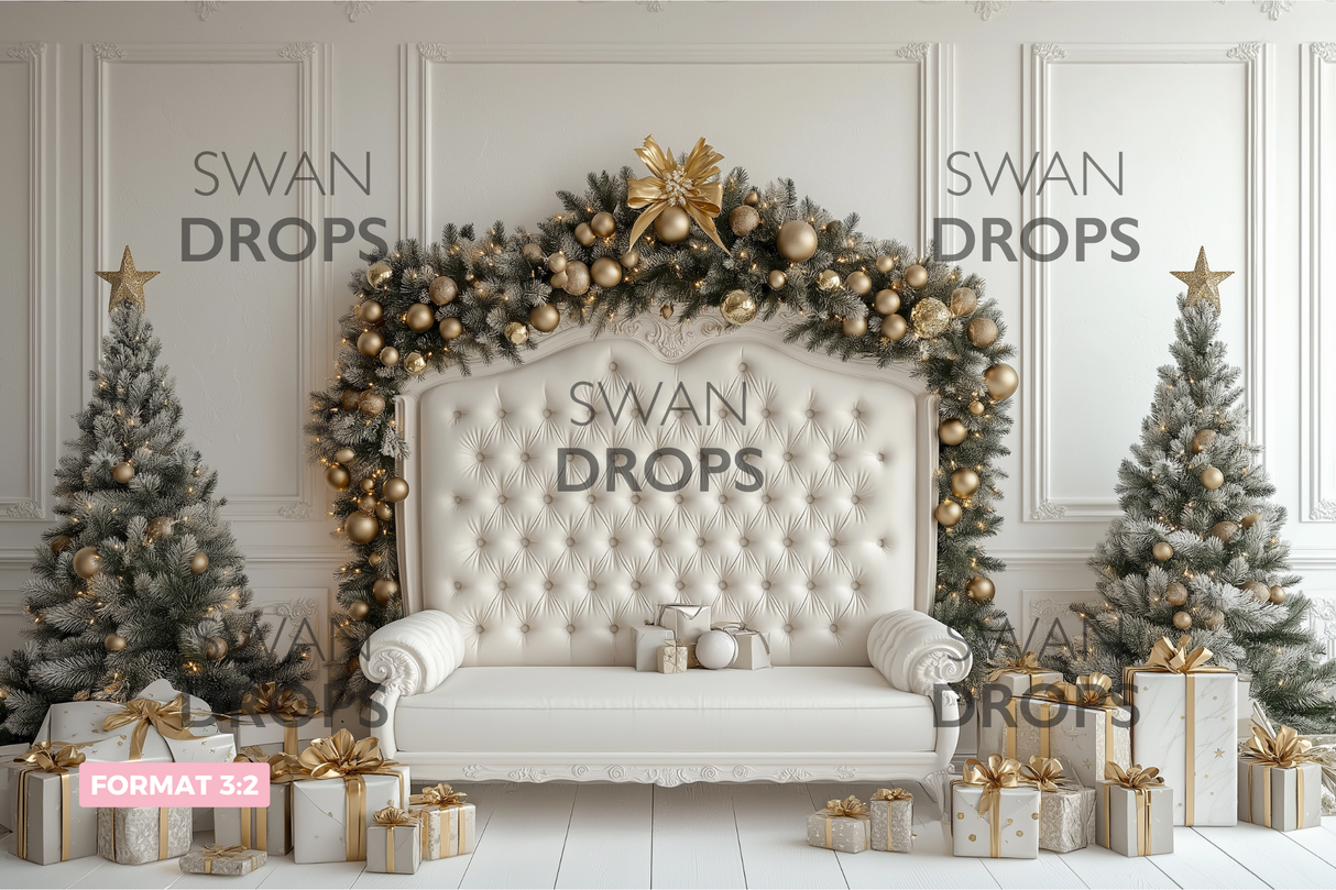 Fond photo Trône de Noël Swan Drops