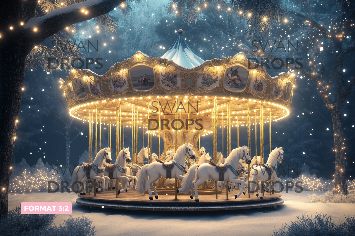 Fond photo Carrousel magique Swan Drops
