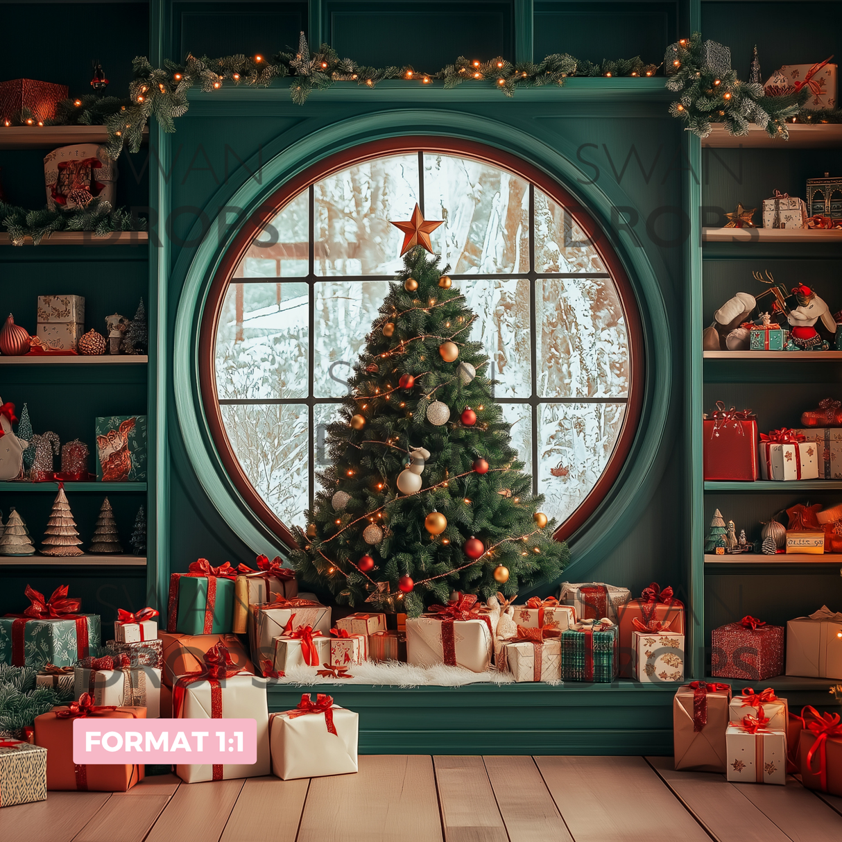 Fond photo Féerie de Noël Swan Drops