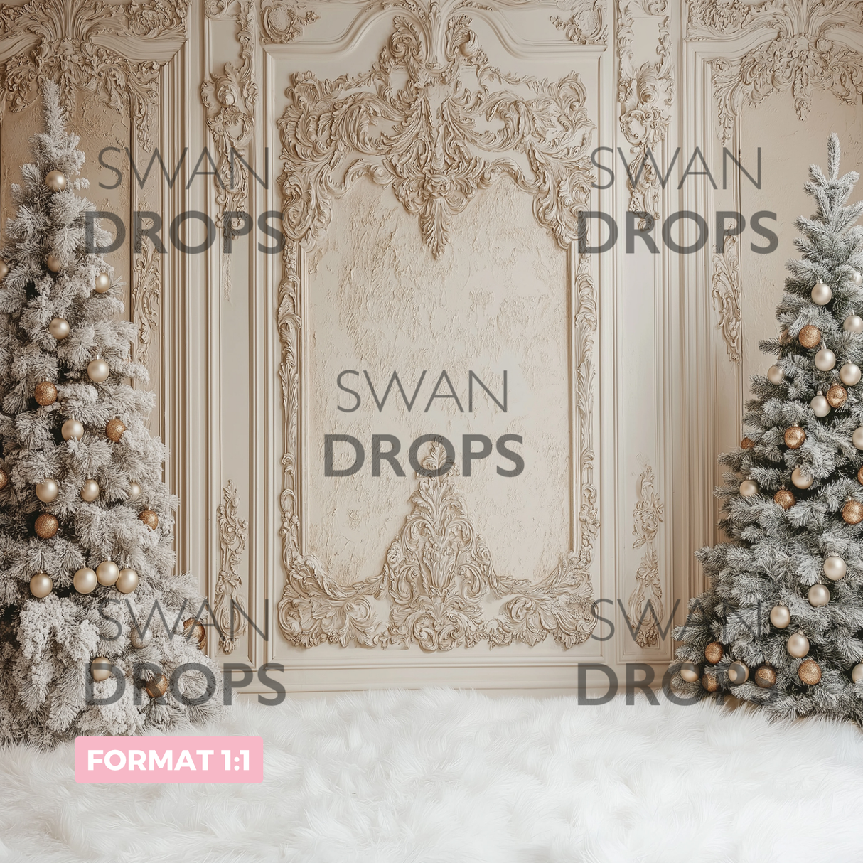 Fond photo Duo givré Swan Drops