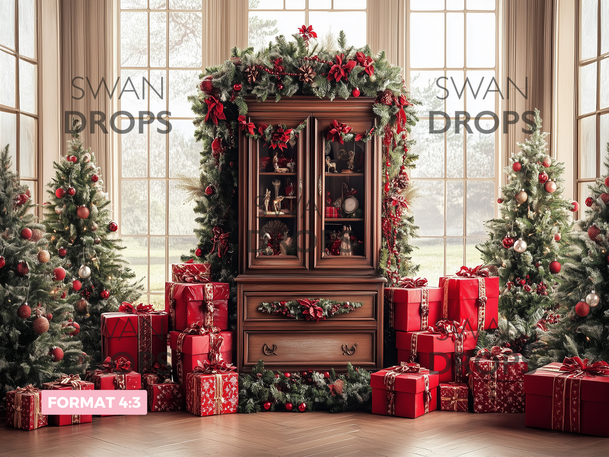 Fond photo Noël Tradition Swan Drops