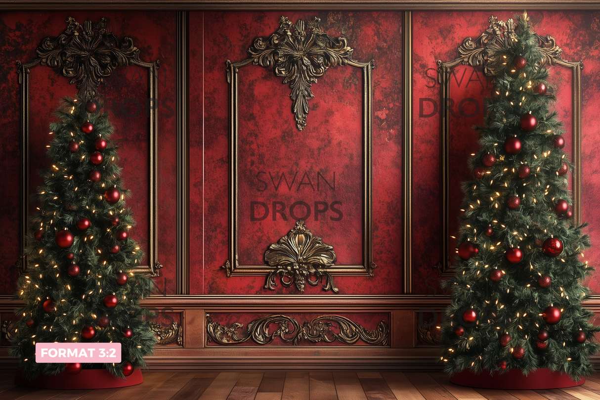 Fond photo Noël Impérial Swan Drops