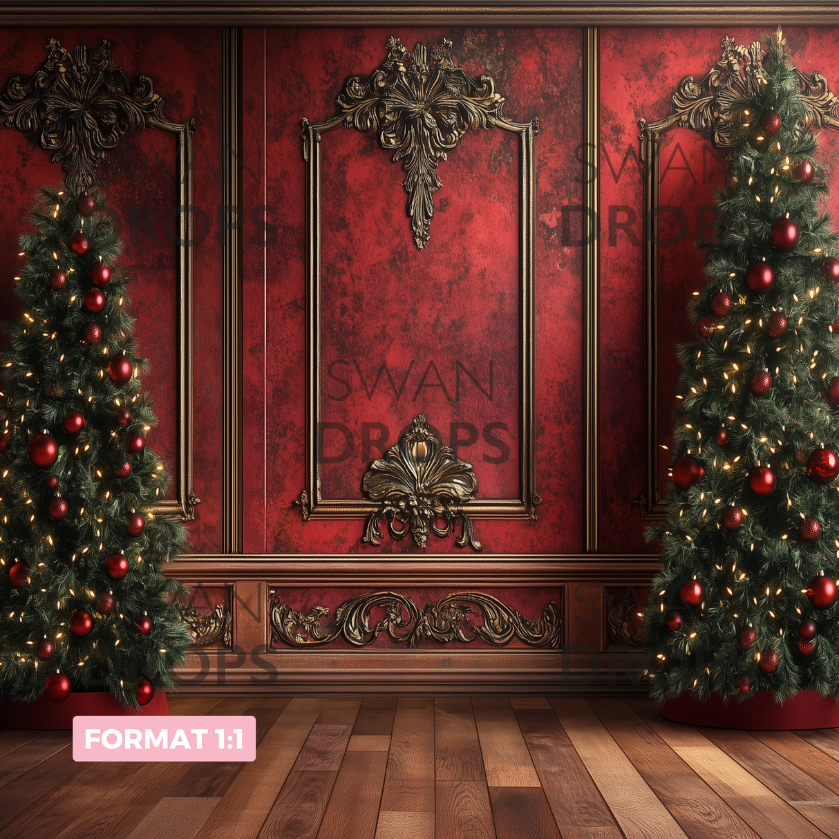 Fond photo Noël Impérial Swan Drops