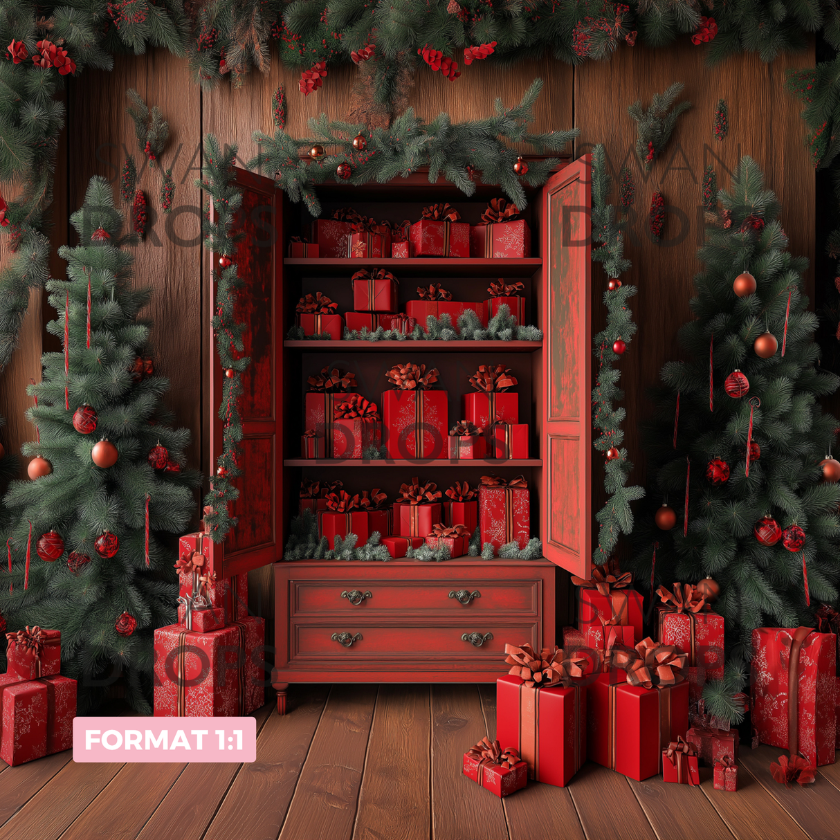 Fond photo L'armoire du Père Noël Swan Drops