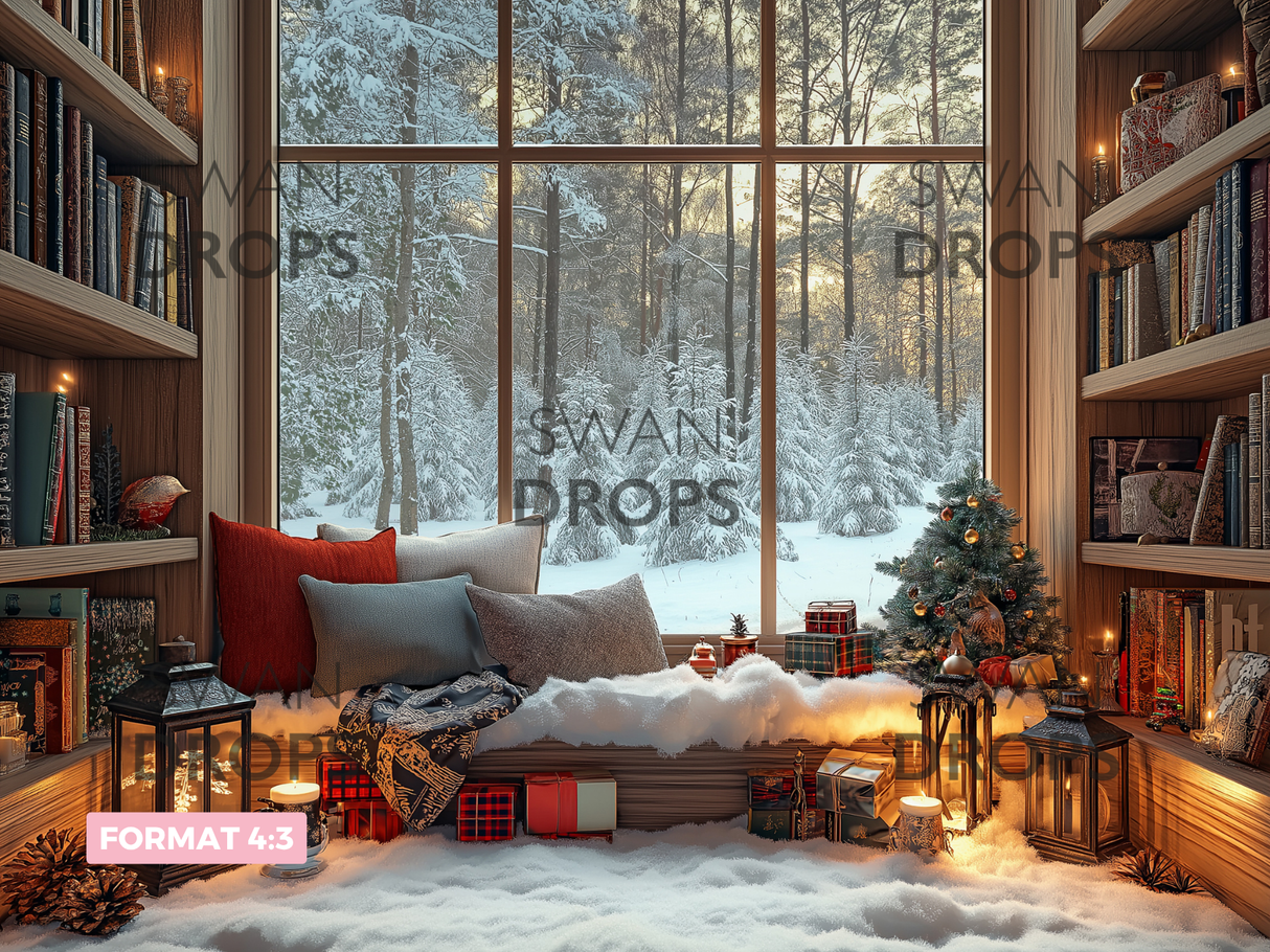 Fond photo Coin lecture nordique Swan Drops