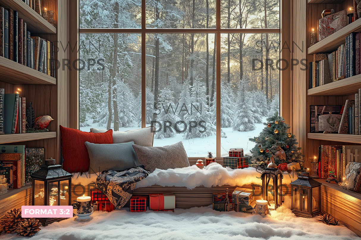 Fond photo Coin lecture nordique Swan Drops