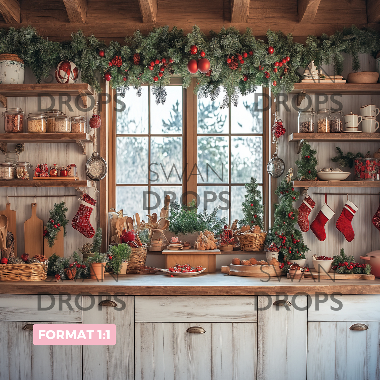 Fond photo Douceurs du chalet Swan Drops