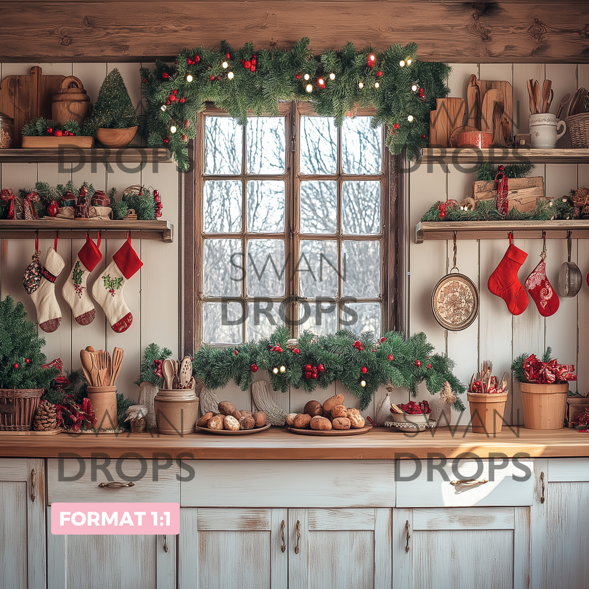 Fond photo Saveurs de fĂȘte Swan Drops