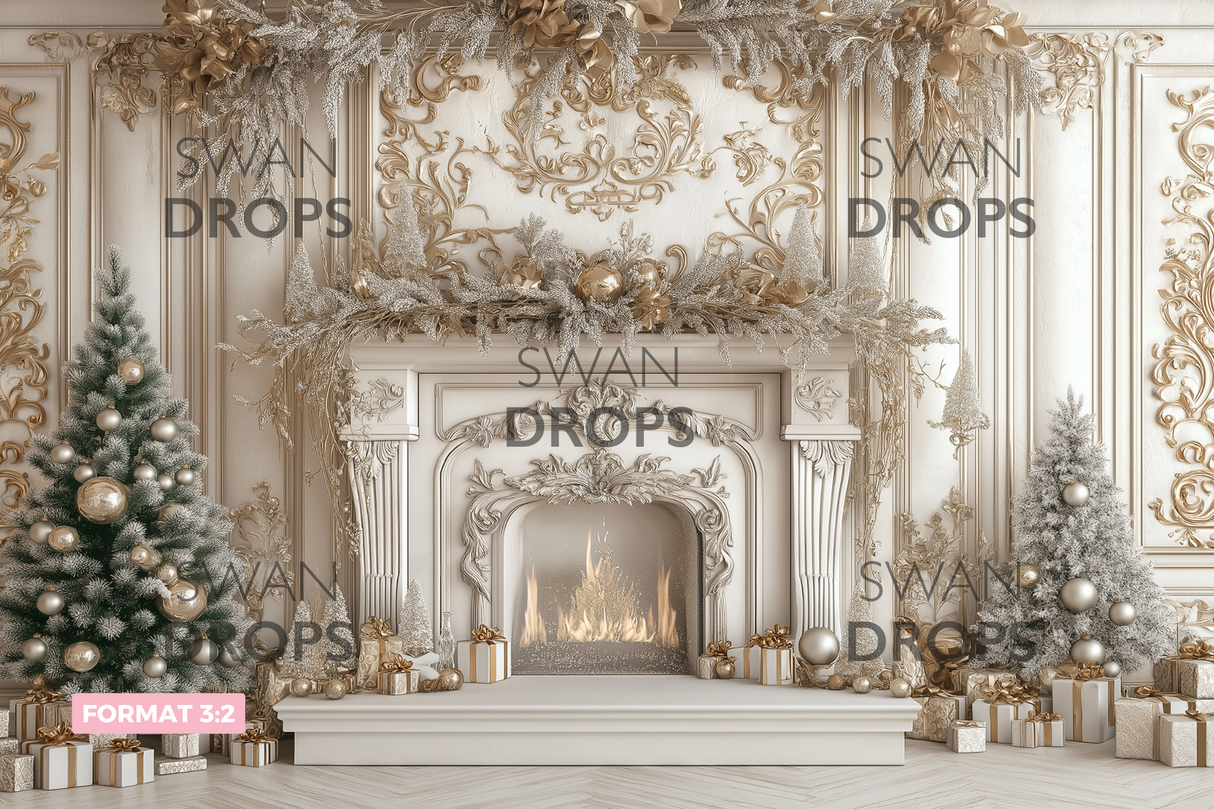 Fond photo Splendide Noël Swan Drops