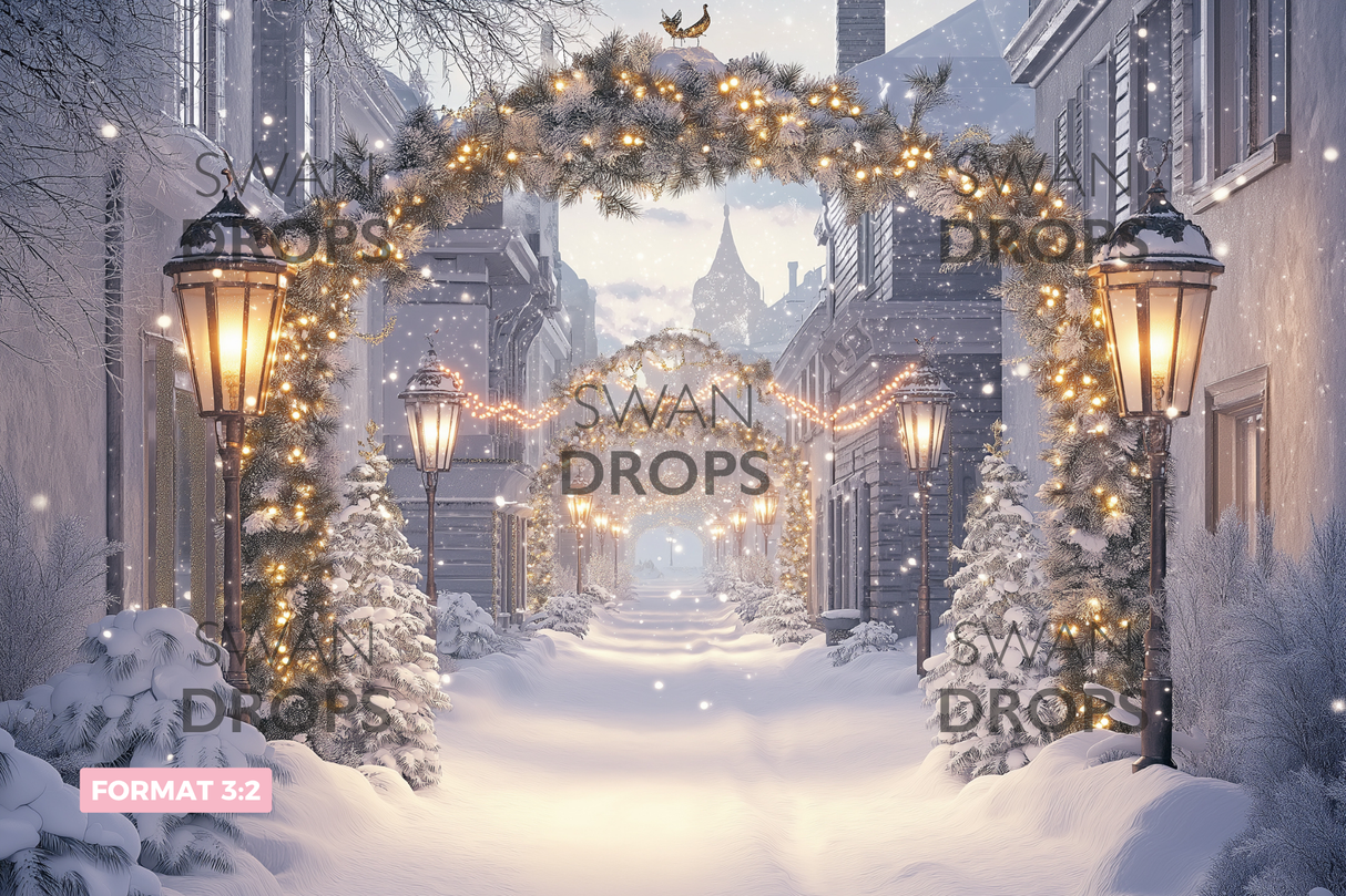 Fond photo Rue des lumières Swan Drops